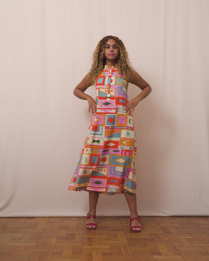 VESTIDO GOLA PADRE LONGUETE | PLATIBANDAS