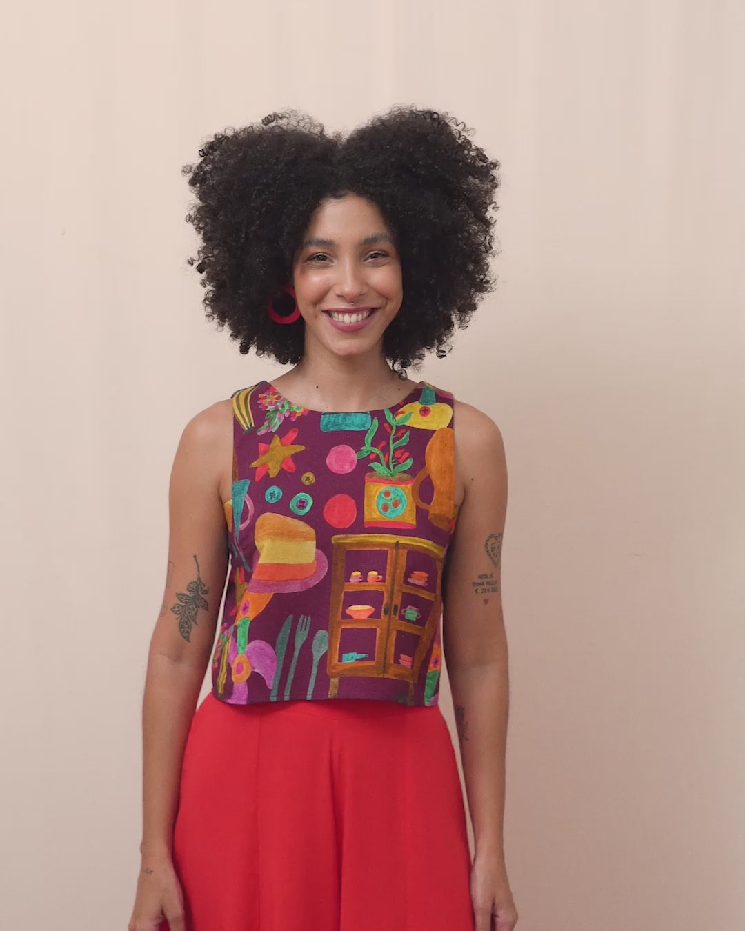 Cropped maya algodão | Dentro de casa
