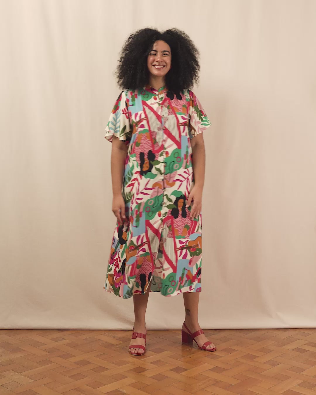 VESTIDO NIPONICA LONGUETE | VIOLETA ILUSTRADA