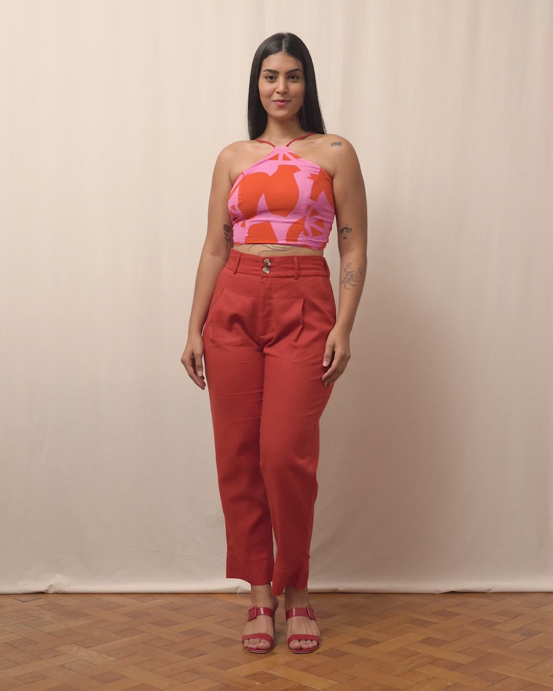 CALÇA CROPPED | LINHO