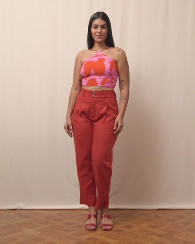 CALÇA CROPPED | LINHO
