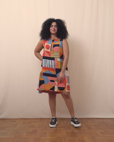 VESTIDO GOLA PADRE CURTO | TAPEÇARIA