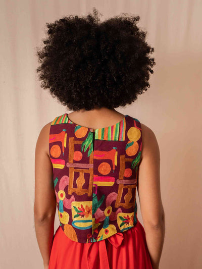 Cropped maya algodão | Dentro de casa