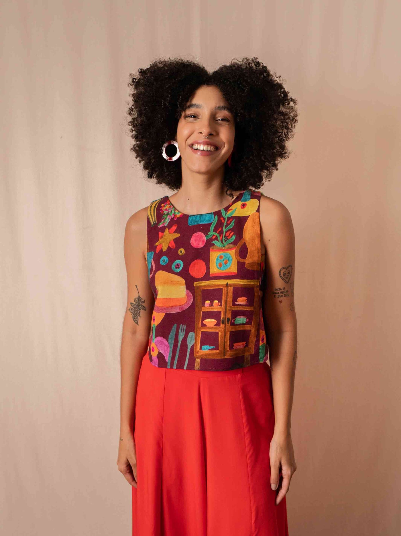 Cropped maya algodão | Dentro de casa