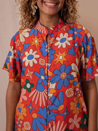 VESTIDO NIPÔNICA CURTO | PASTORIL