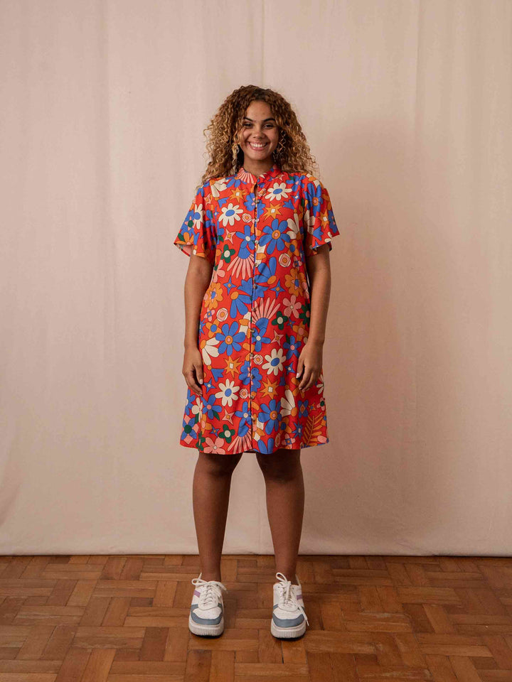 VESTIDO NIPÔNICA CURTO | PASTORIL
