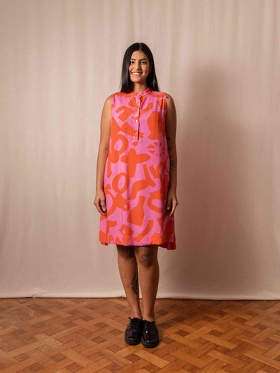 VESTIDO GOLA PADRE CURTO| BARRO