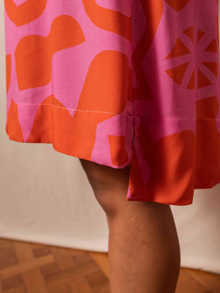 VESTIDO GOLA PADRE CURTO| BARRO