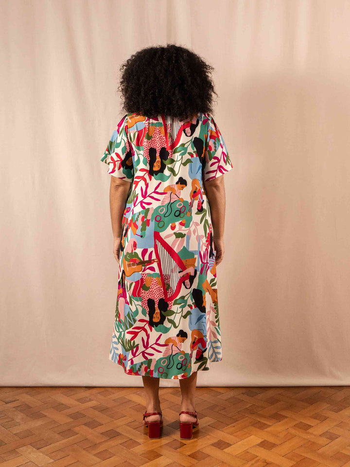 VESTIDO NIPONICA LONGUETE | VIOLETA ILUSTRADA