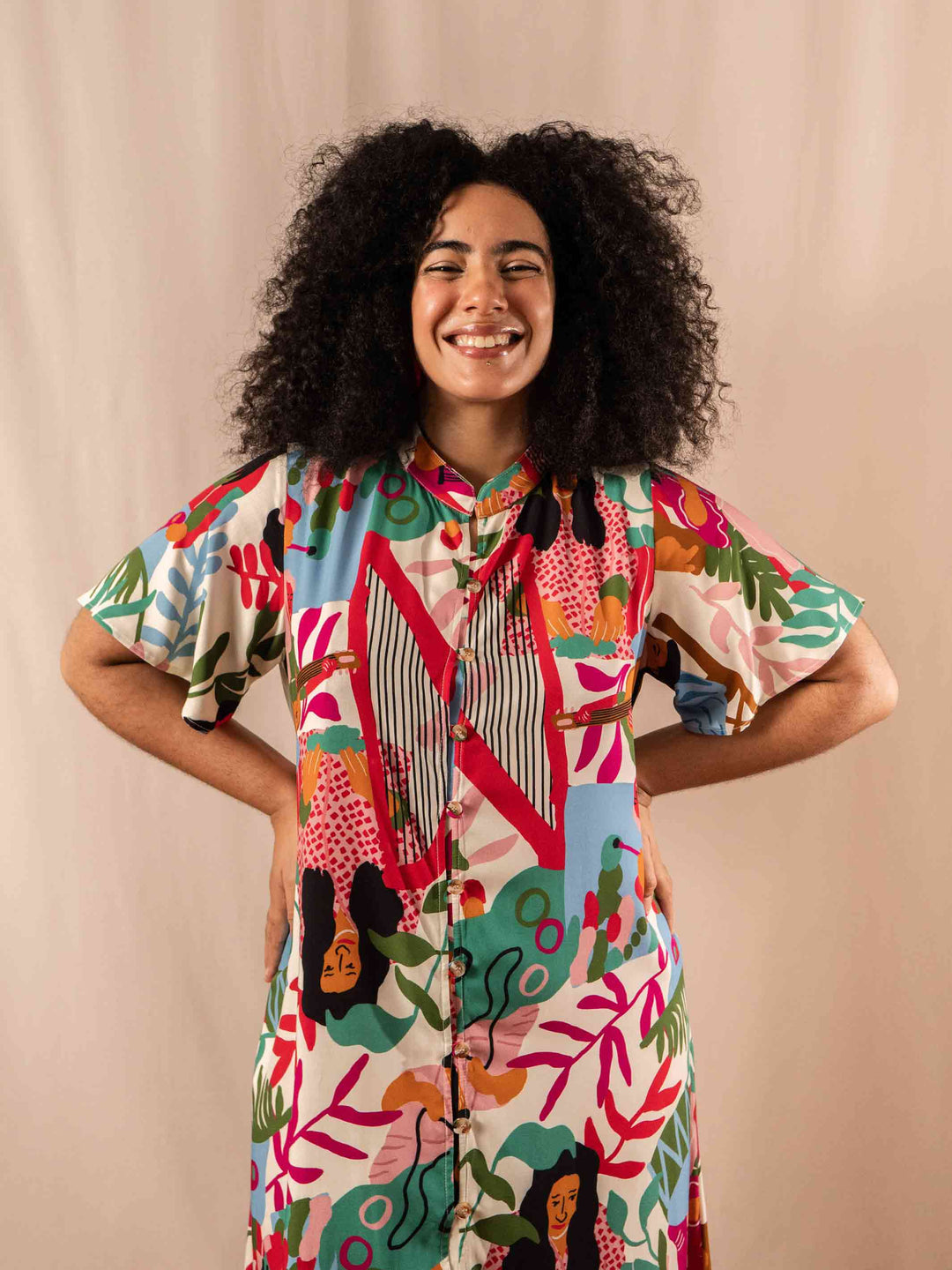 VESTIDO NIPONICA LONGUETE | VIOLETA ILUSTRADA
