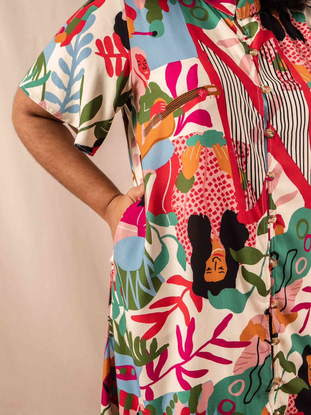 VESTIDO NIPONICA LONGUETE | VIOLETA ILUSTRADA