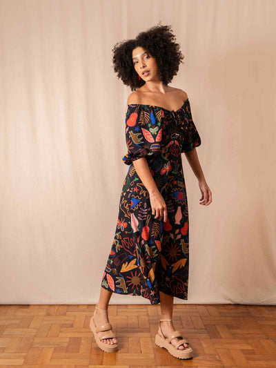 VESTIDO MANUELA LONGUETE | LINHAS DE VIOLETA