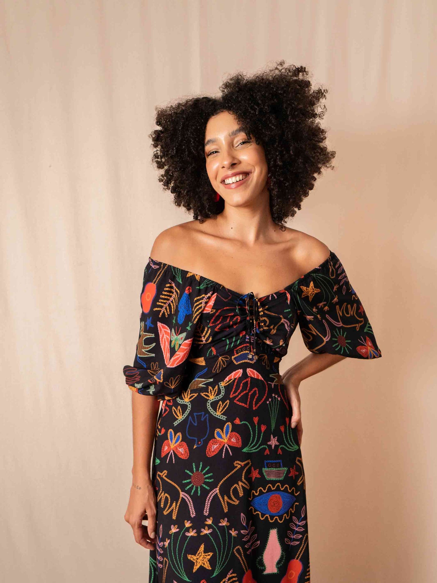 VESTIDO MANUELA LONGUETE | LINHAS DE VIOLETA