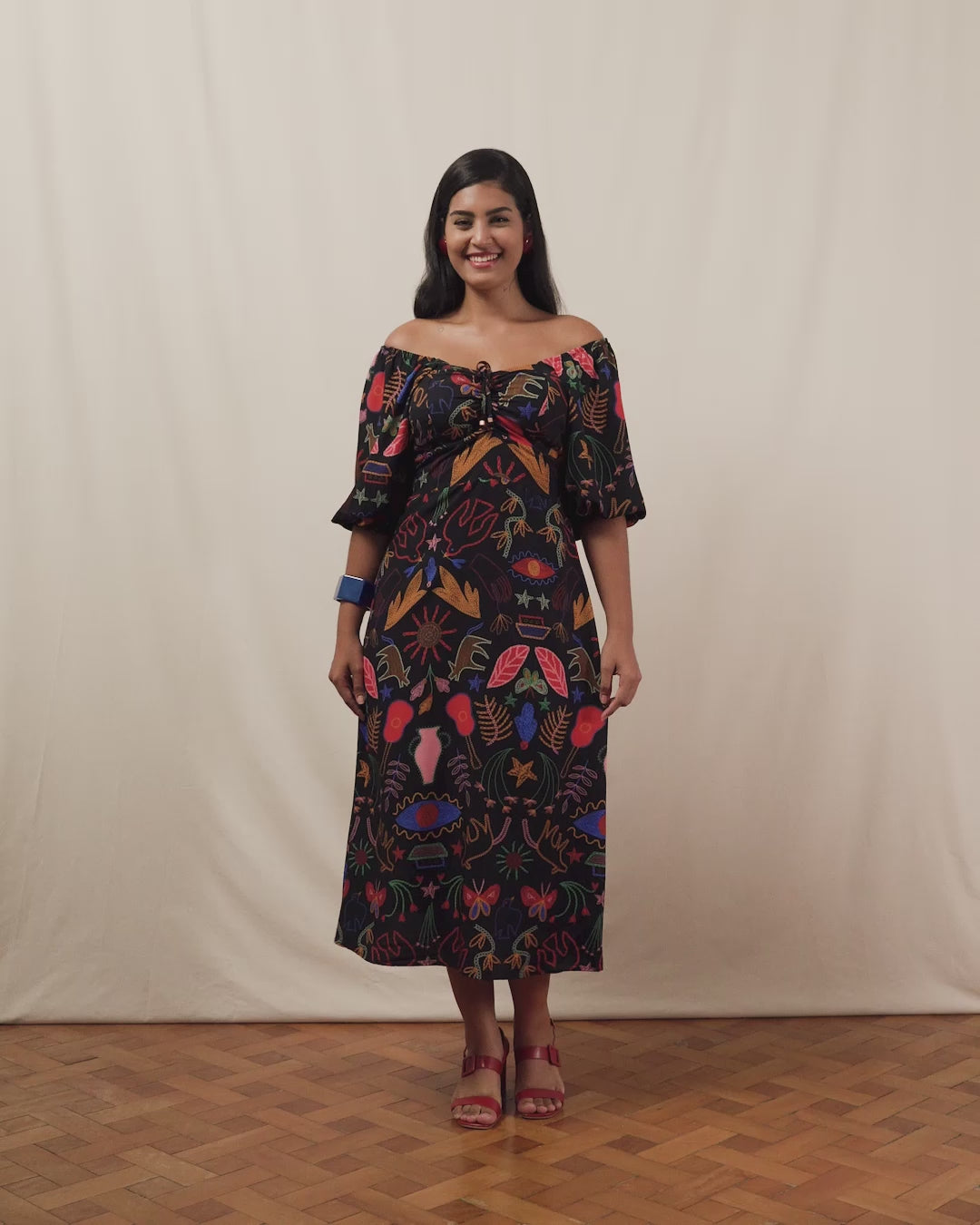 VESTIDO MANUELA LONGUETE | LINHAS DE VIOLETA