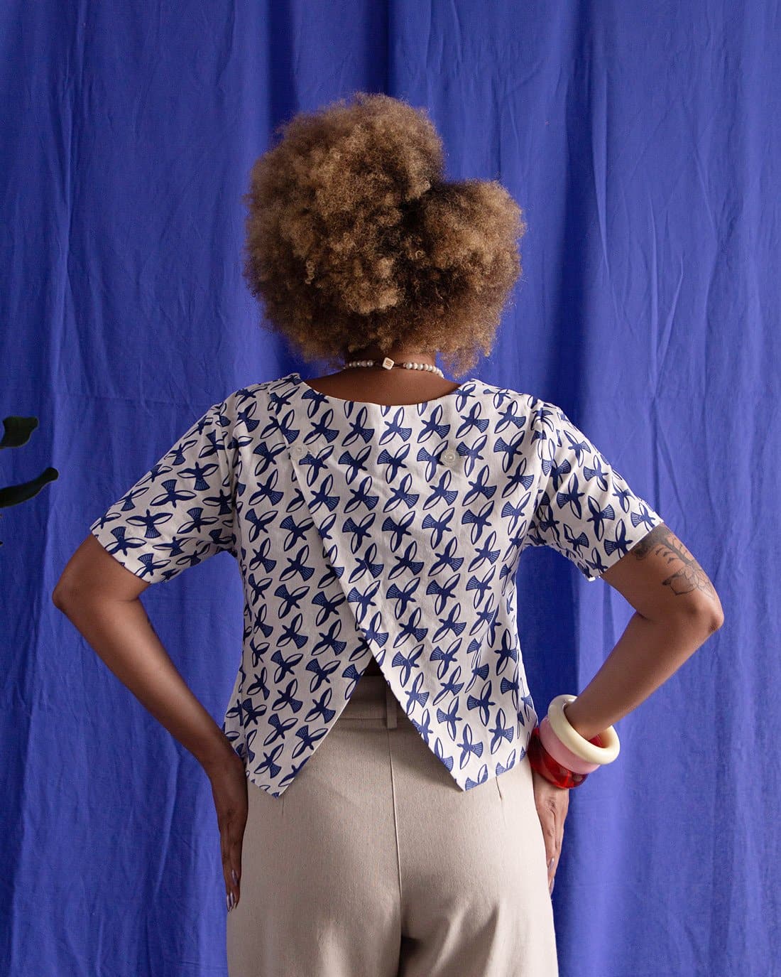 Blusa Mat Linho | Pássaros