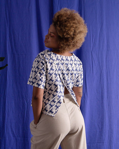 Blusa Mat Linho | Pássaros