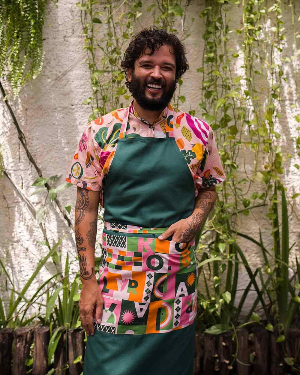 aventa de cozinha estampado 100% algodão duas design
