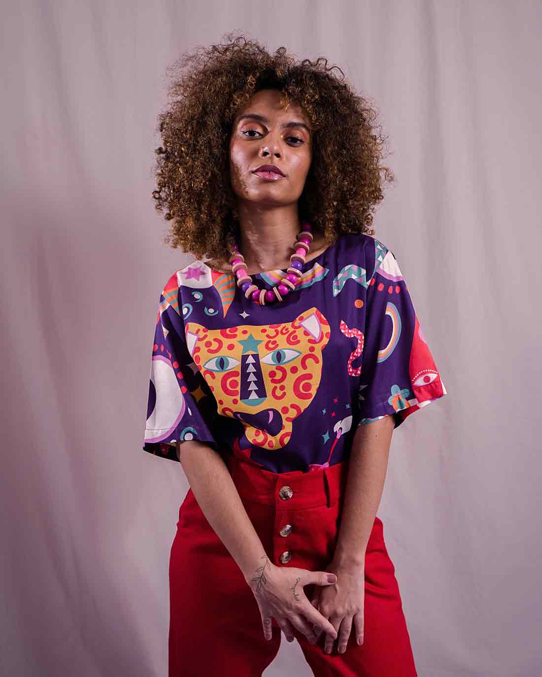 blusa estampada feminina duas design