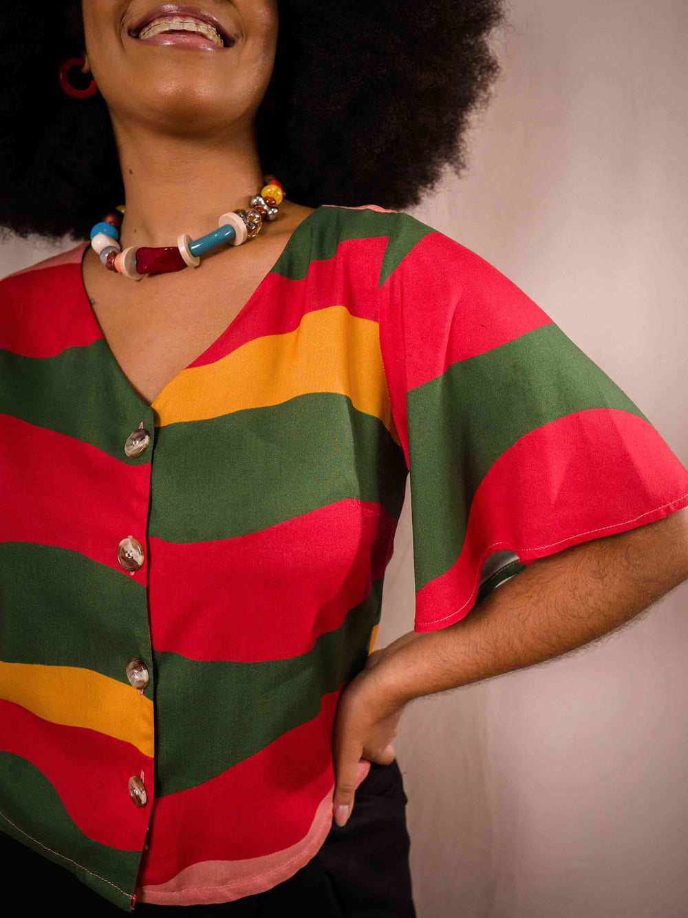blusa estampada feminina duas design moda autoral