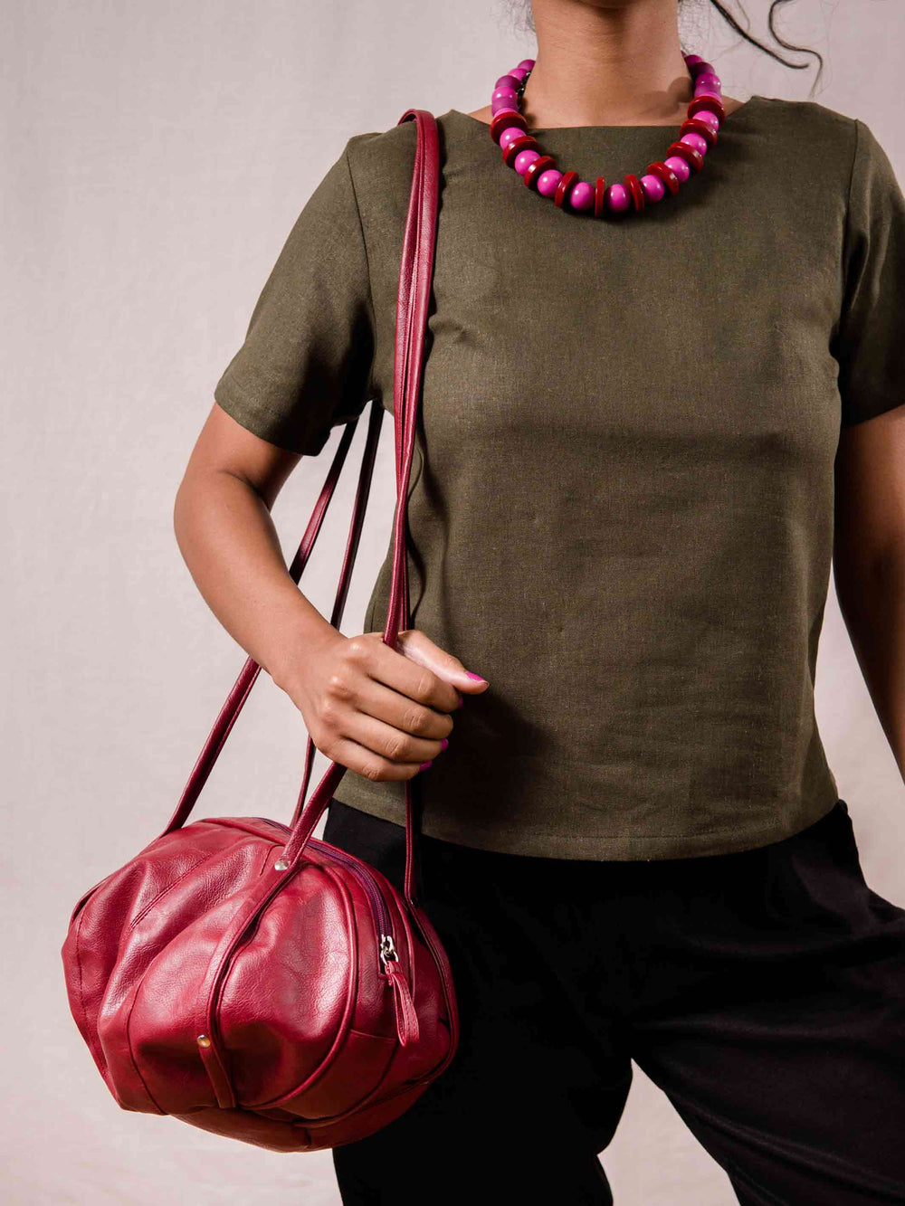 bolsa feminina vermelho duas design moda autoral