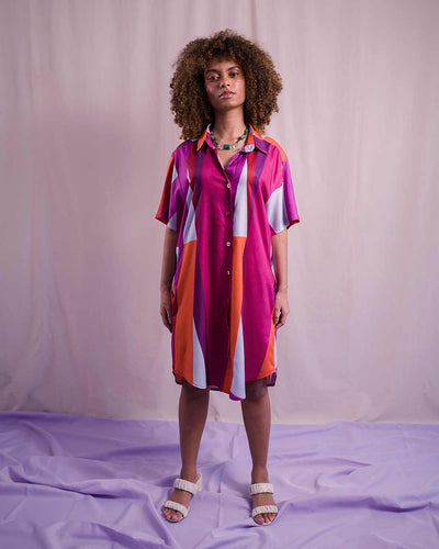 chemise estampado duas design estampa torres frente