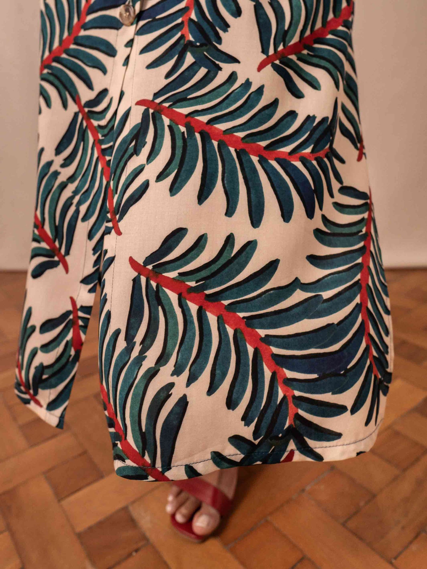 CHEMISE LIA LONGUETE | PALMEIRA AZUL
