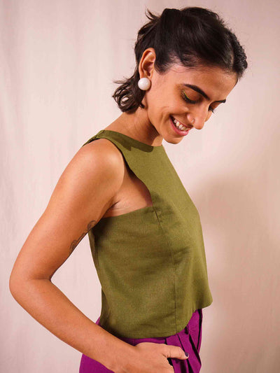 cropped_regata_linho_verde-oliva_duas-design_moda-autoral