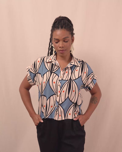 BLUSA BOTÕES | MARIPOSAS