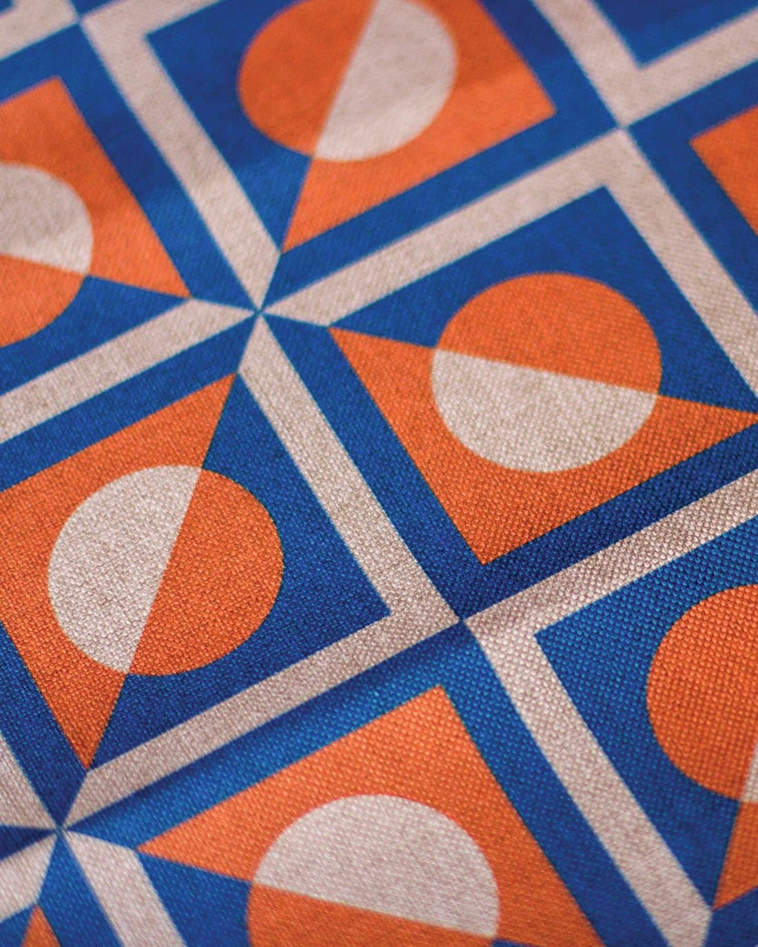 Passadeira de mesa P | Ladrilho Azul [1,40m x 0,45m]
