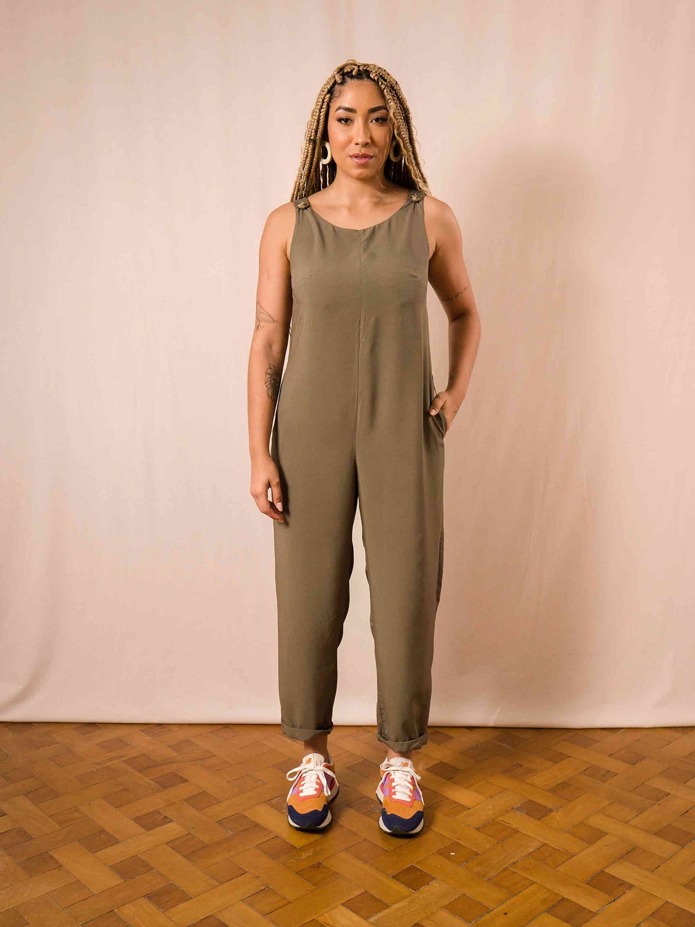 MACACÃO FÁBRICA VISCOSE | VERDE MUSGO