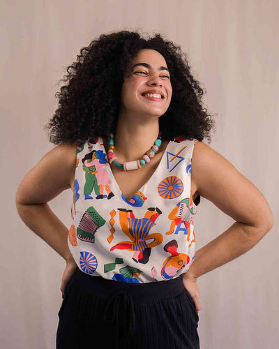 regata estampada duas design estampa forró off white