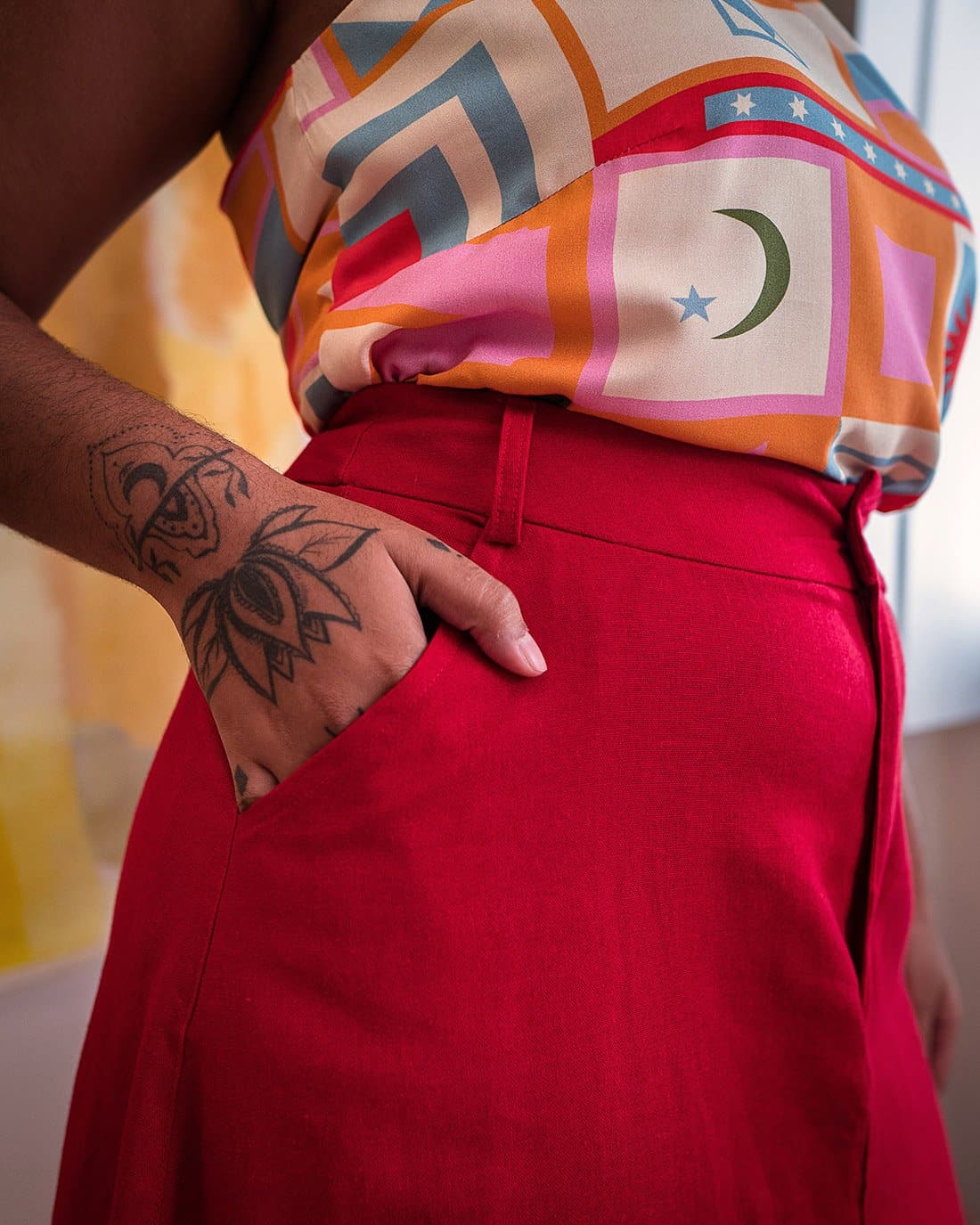 Saia Alfaiataria | Linho Vermelho