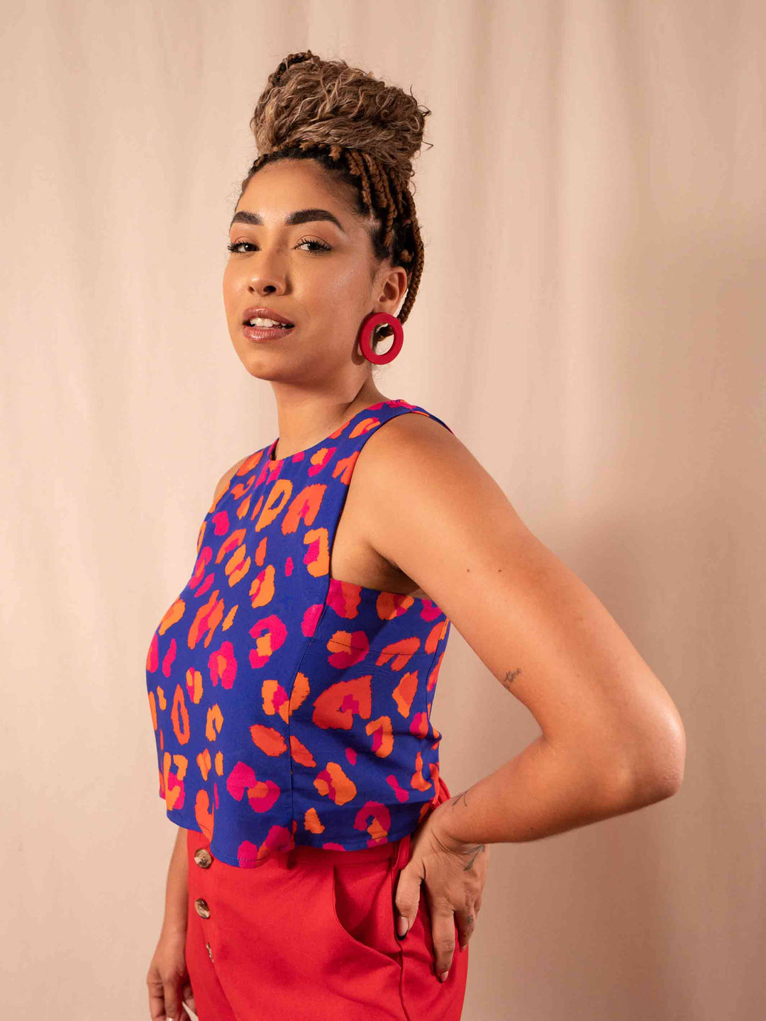 CROPPED MAYA | ONCINHA AZUL