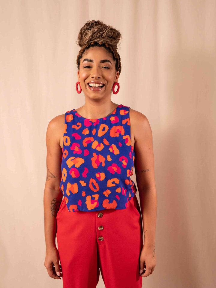 CROPPED MAYA | ONCINHA AZUL
