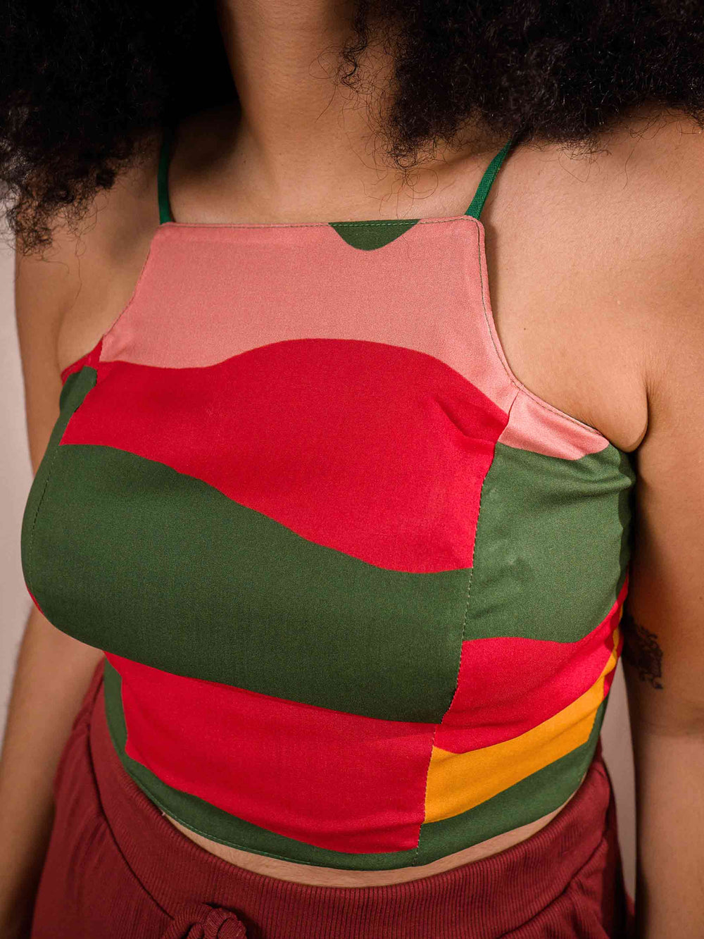top cropped laço duas design moda autoral