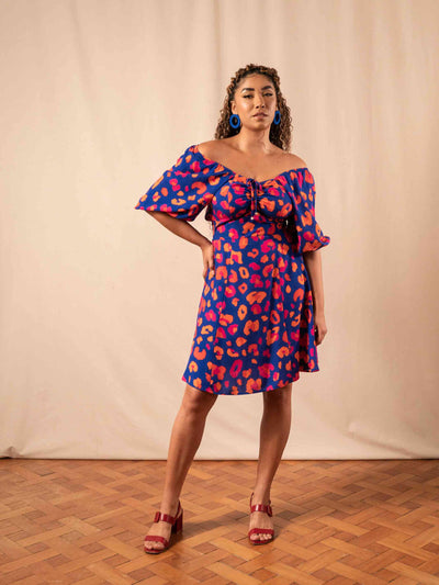 Vestido Manuela curto | Oncinha Azul