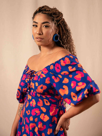 Vestido Manuela curto | Oncinha Azul
