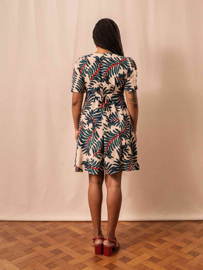 VESTIDO DAI CURTO | PALMEIRA AZUL
