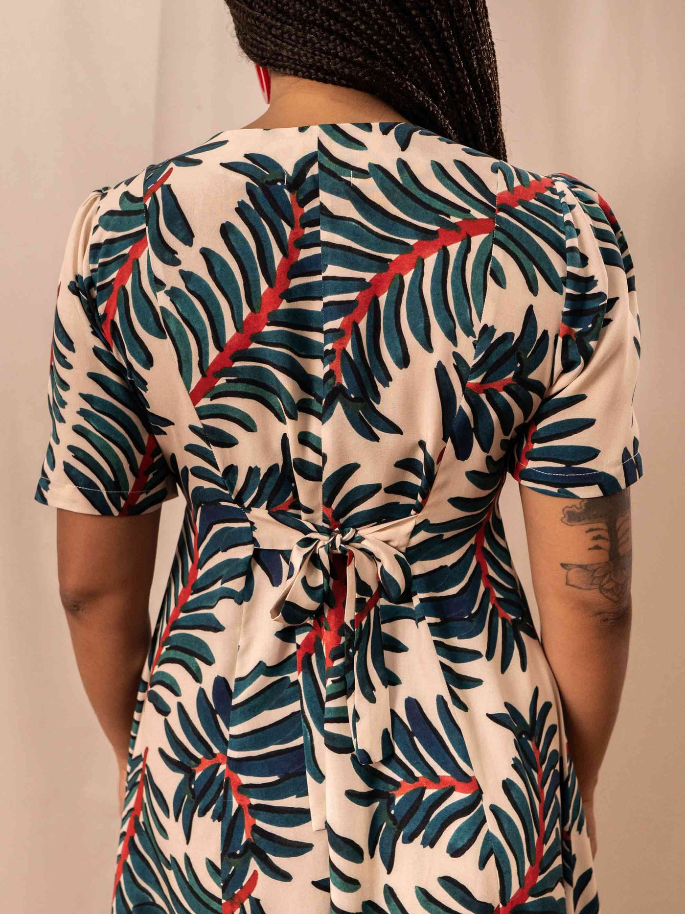 VESTIDO DAI CURTO | PALMEIRA AZUL