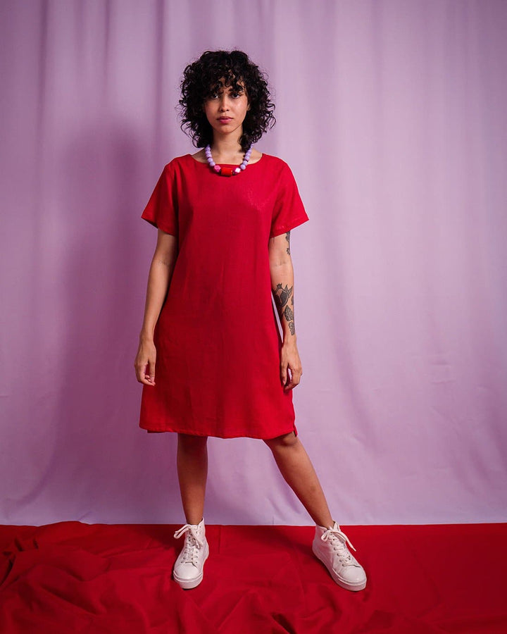 Vestido Malu | Linho Vermelho