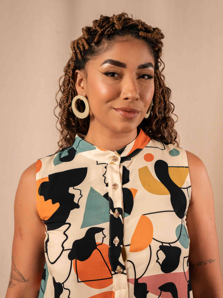 VESTIDO GOLA PADRE CURTO | MULHERES