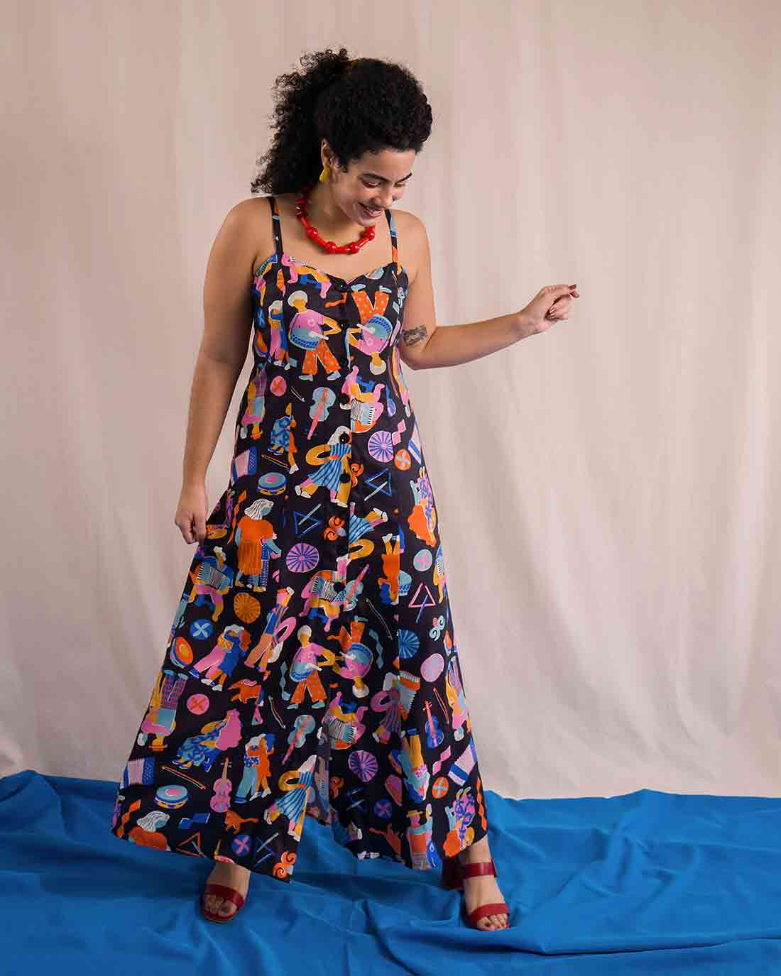 Vestido Gio Longuete | Forró Preto