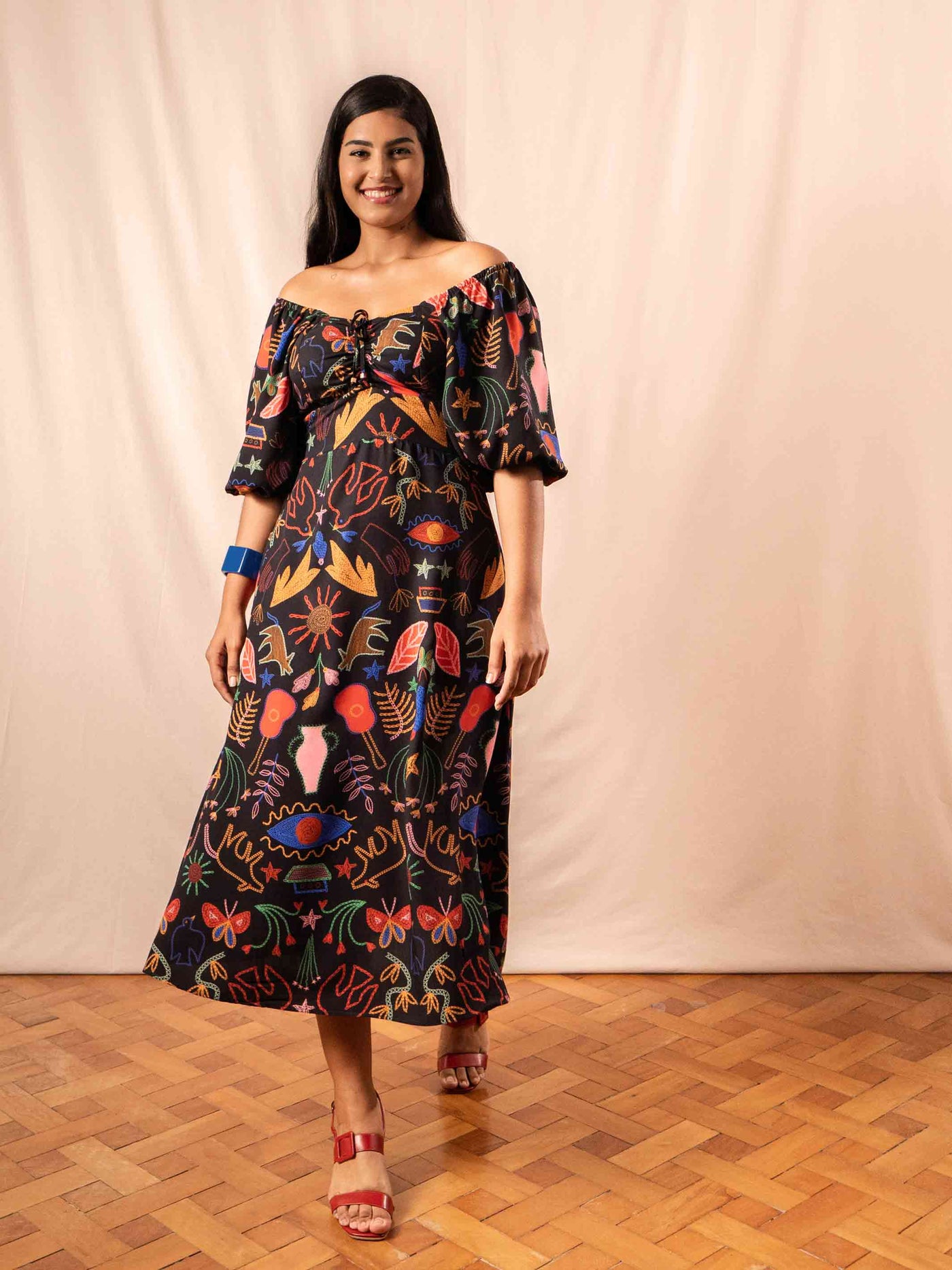 VESTIDO MANUELA LONGUETE | LINHAS DE VIOLETA