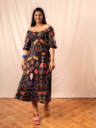 VESTIDO MANUELA LONGUETE | LINHAS DE VIOLETA